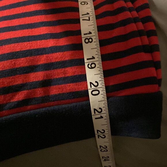 Lauren Ralph Lauren Navy blue red striped hooded full zip sweatshirt hoodie-M - Picture 11 of 11